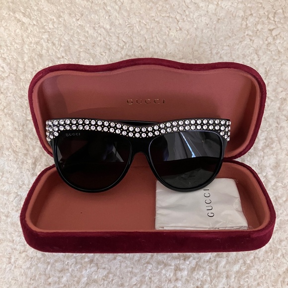 Gucci Havana Hollywood Forever Gg0147s Sunglasses - Picture 1 of 7